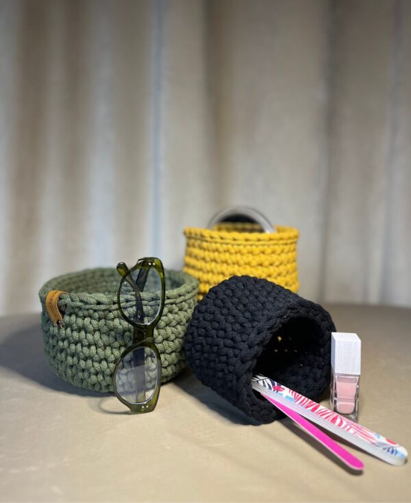 Trio de paniers au crochet  Cosy – Image 3