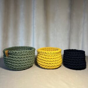 Trio de paniers au crochet  Cosy