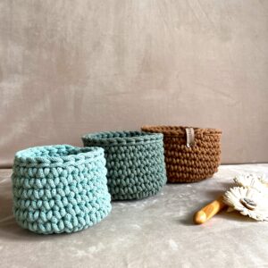Trio de Corbeilles en crochet