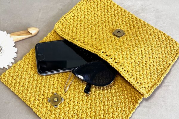 Pochette en crochet point de riz – Image 2