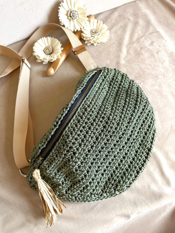 sac banane vert amande