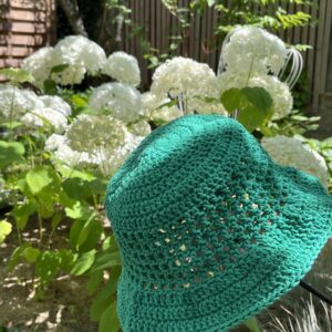 bob au crochet vert menthe