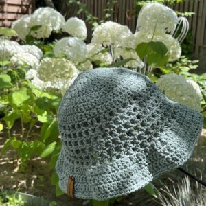 bob en crochet vert amande